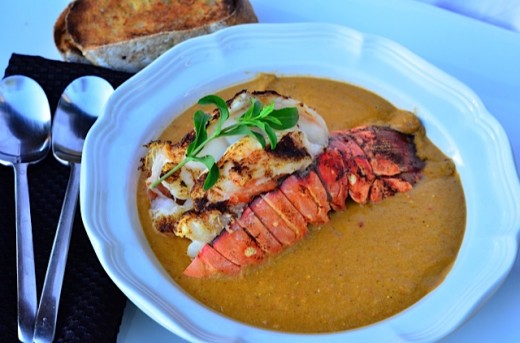 Herb & Curry Lobster Bisque Recip